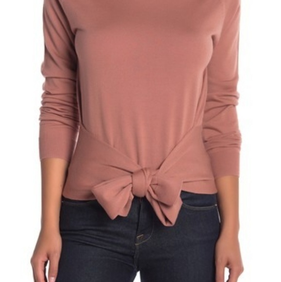 NWT Kendall & Kylie Wool Tie Front Turtleneck - Picture 3 of 3